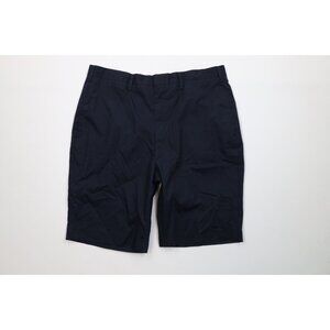 Vtg 50s 60s Streetwear Mens 34 Faded Above Knee Golf Chino Shorts Navy Blue USA